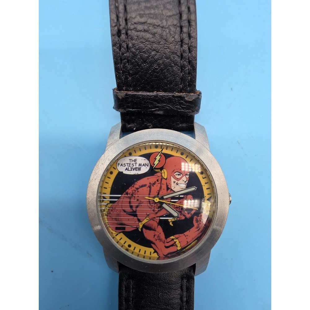 The Flash Quartz Analog Wristwatch Flash Dial Brown Needs Battery
